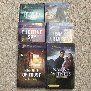 Lot of six Love Inspired Suspense books